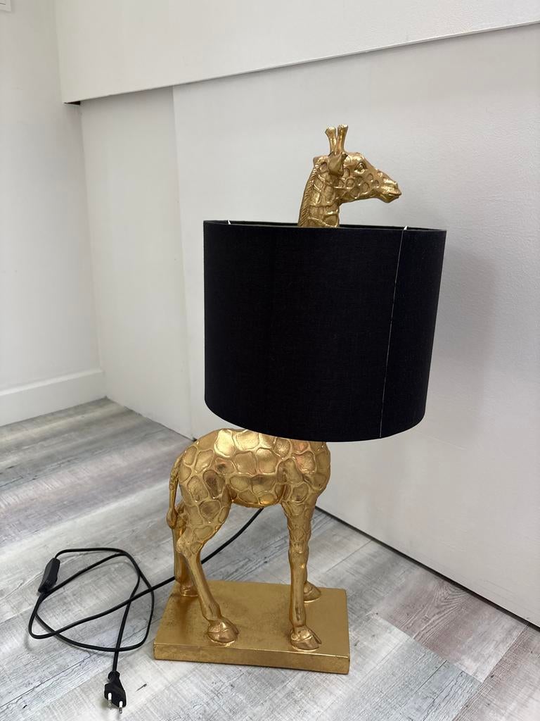 Gouden Giraffe Lamp, Ophalen, Zo goed als nieuw, Metaal, Minder dan 100 cm
