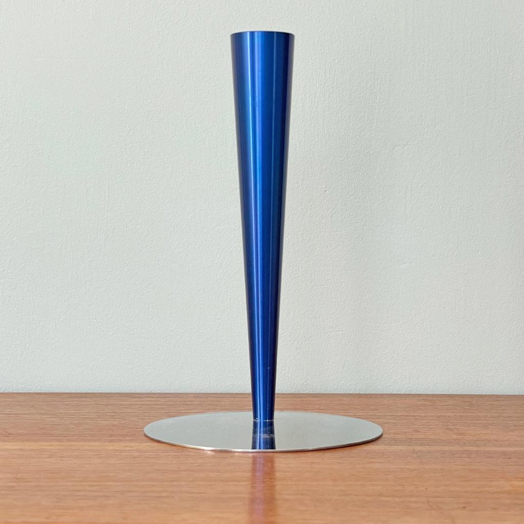 Menu Danish Steel House VAAS Deens Design kandelaar Memphis, Overige materialen, Gebruikt, Blauw, Ophalen of Verzenden