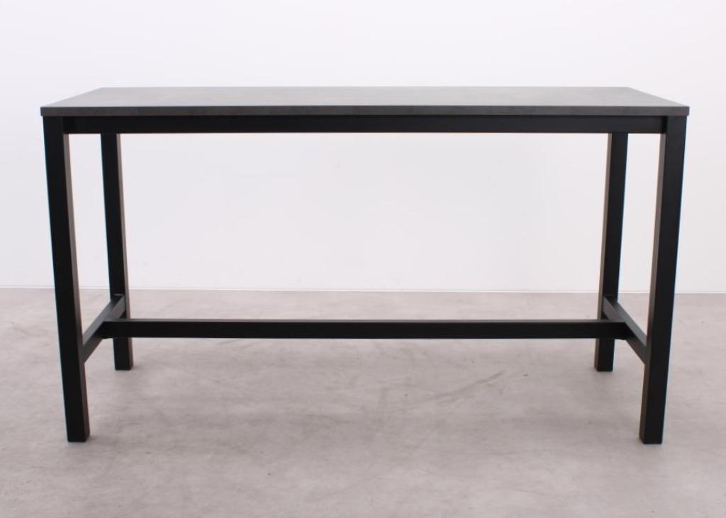 MR Bartafel | Zwart/betonlook, Overige materialen, Zo goed als nieuw, Vijf personen of meer, 150 tot 200 cm