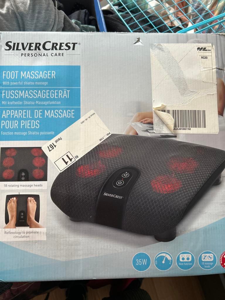 SilverCrest Voetmassageapparaat - Nieuwstaat, Sport en Fitness, Ophalen, Zo goed als nieuw, Apparaat
