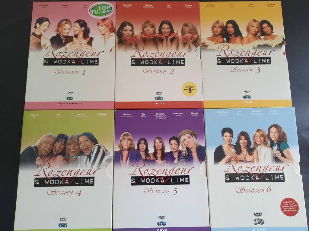 6 x dvd box  Rozengeur & Wodka Lime seizoen 1 tm 6, Vanaf 12 jaar, Ophalen of Verzenden, Zo goed als nieuw, Boxset