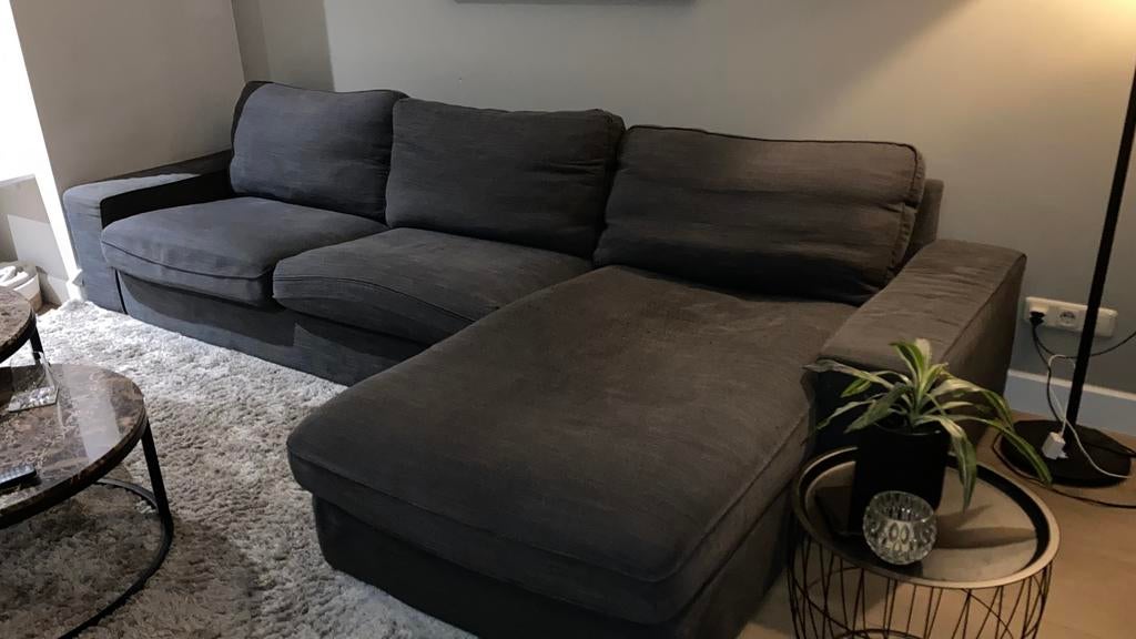 ** GRATIS OPHALEN ** Bank met chase longe, Huis en Inrichting, Banken | Bankstellen, Ophalen, Gebruikt, Hoekbank, 300 cm of meer