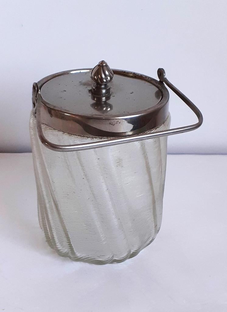 Antieke Draadglas koekjes-pot, Ophalen
