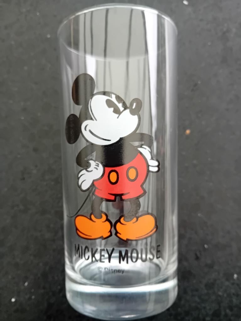 MICKEY MOUSE glas / vintage, Ophalen of Verzenden, Zo goed als nieuw, Gebruiksvoorwerp