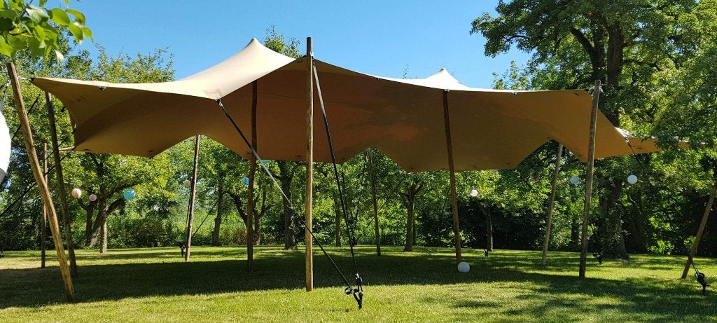 Gezocht huur Stretchtent 10x10 of 8x12 meter, Ophalen, Gebruikt, Minder dan 5 meter, Partytent
