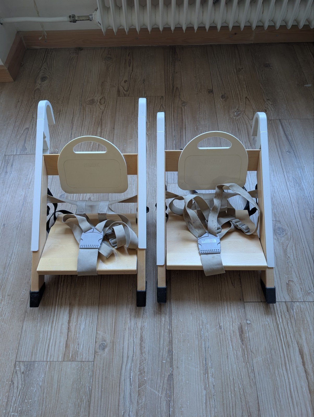 2x Stokke Tripp Trapp opzetstukken met gordel, Kinderen en Baby's, Kinderstoelen, Ophalen of Verzenden, Gebruikt, Meegroeistoel