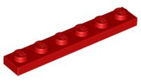 Lego plaatjes/ plates 1x6 rood 32 stuks losse onderdelen, Ophalen of Verzenden, Gebruikt, Losse stenen, Lego