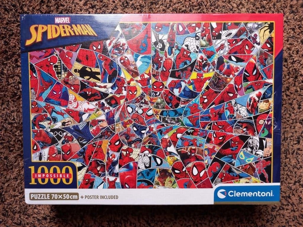 Puzzel Clementoni 1000 Stukjes Impossible Marvel Spider-man, Ophalen of Verzenden, 500 t/m 1500 stukjes, Nieuw, Legpuzzel