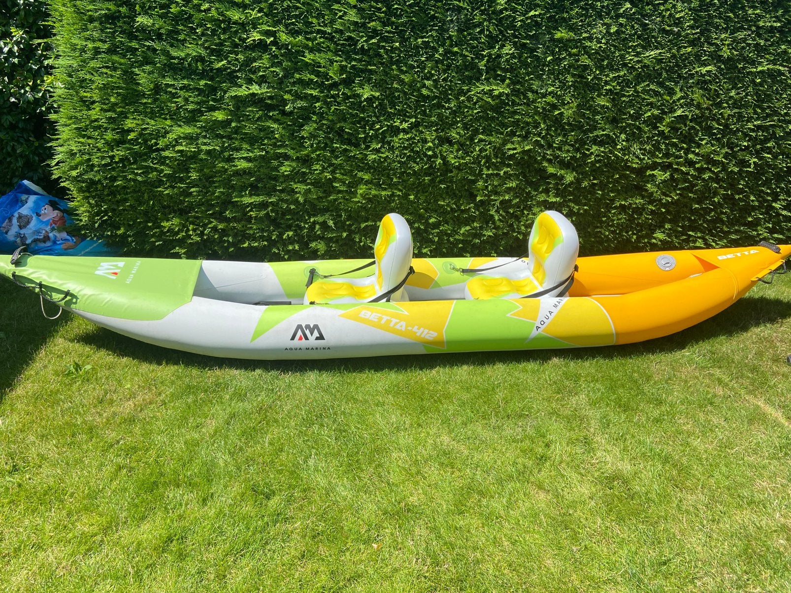 Aqua marina betta-412  kano met doos, Ophalen, Zo goed als nieuw, Twee personen, Kajak