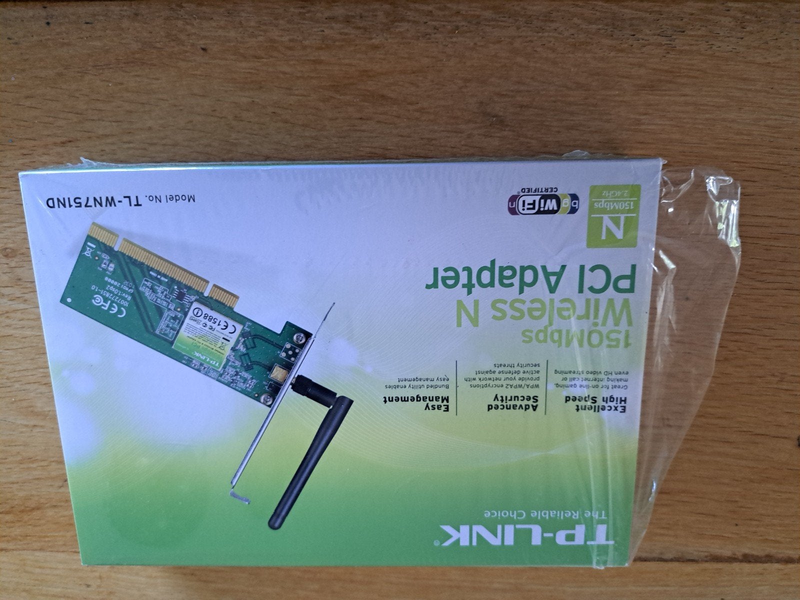 TP-Link TL-WN751ND 150Mbps Wireless N PCI Adapter, Ophalen of Verzenden, Nieuw