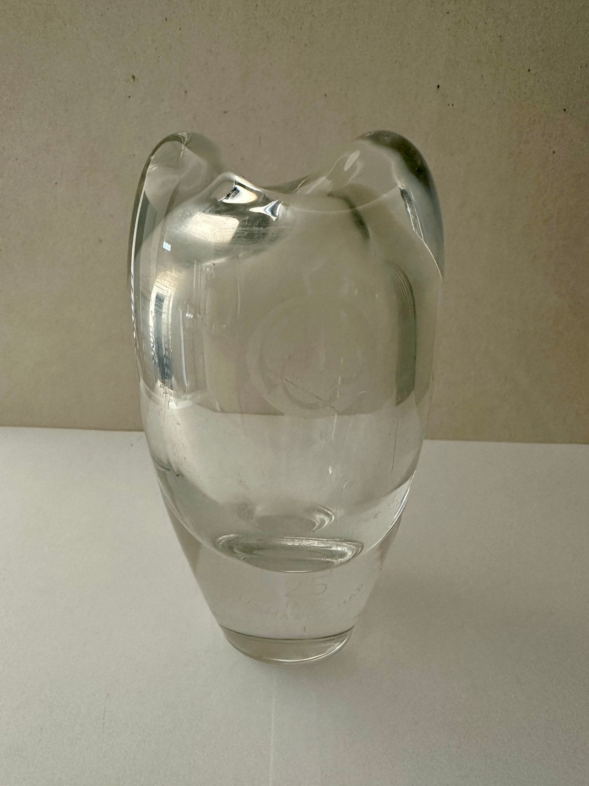 Kristallen vaas Floris Meydam - Glasfabriek Leerdam 1957, Ophalen of Verzenden