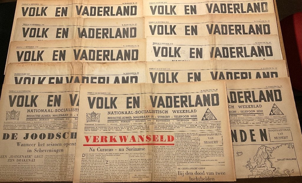 11 x Volk en vaderland (10x 1941 / 1 x 1942), Ophalen of Verzenden, Overige soorten, Nederland, Boek of Tijdschrift