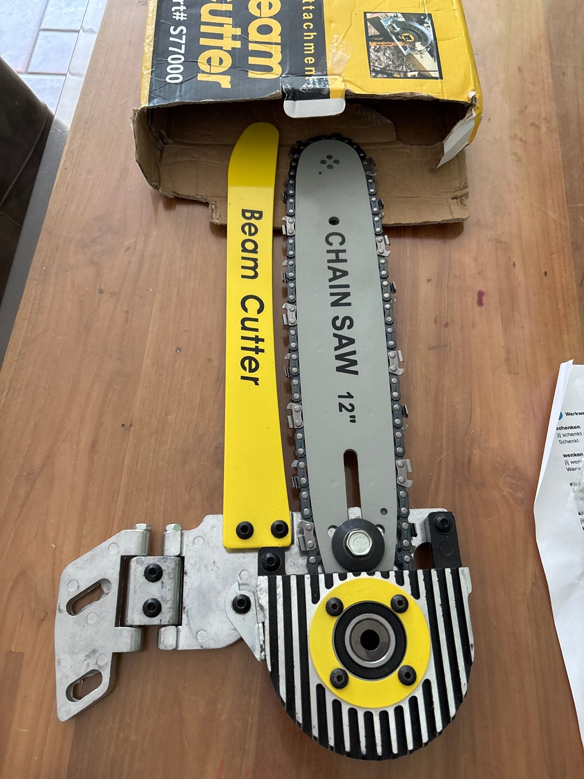 Superior Steel Beam Cutter 12" Worm Drive Saw Attachment, Doe-het-zelf en Verbouw, Ophalen of Verzenden, Nieuw, Kettingzaag