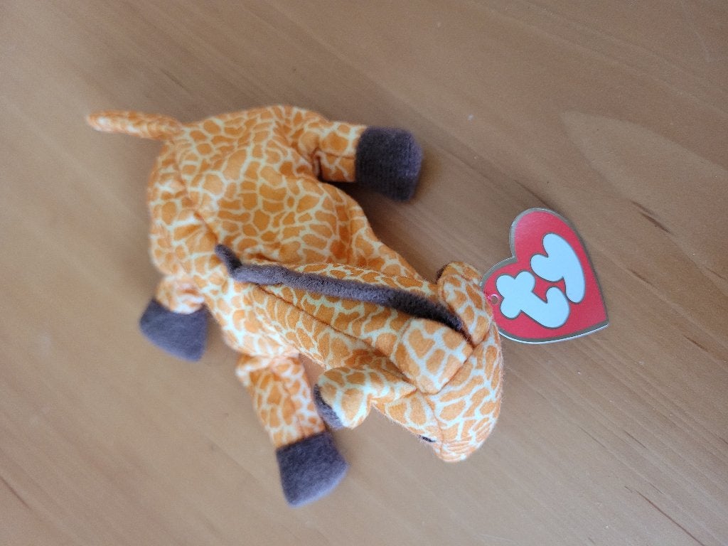 Ty Teenie Beanie Baby McDonalds Serie 1 Giraf Twigs, Kinderen en Baby's, Speelgoed | Knuffels en Pluche, Zo goed als nieuw, Overige typen
