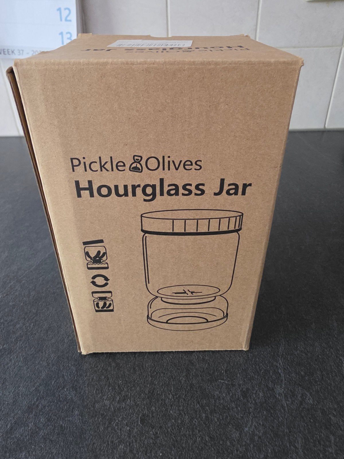 Pickle & Olives Hourglass Jar - Inmaakpot, Huis en Inrichting, Groen, Kunststof, Nieuw, Ophalen of Verzenden