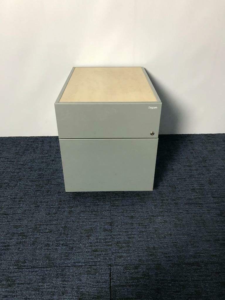1 x Gispen ladeblok, aluminium, 2 lades, Ophalen, Minder dan 50 cm, Gebruikt, 3 of 4 laden