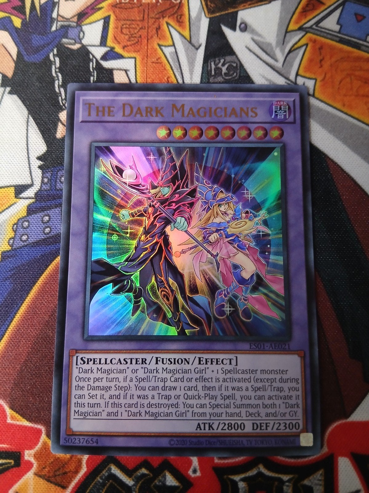 The Dark Magicians - Ultra Rare ES01 Asian-English - YGO, Ophalen of Verzenden, Zo goed als nieuw, Foil