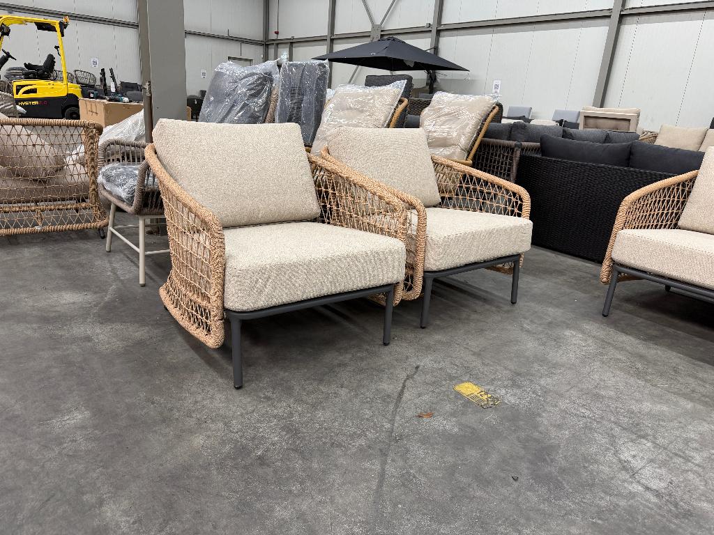 Vienna hoek loungeset incl. stoelen | zand 223x223cm, Tuin en Terras, Tuinsets en Loungesets, Ophalen, Aston Martinlaan 36, Aluminium