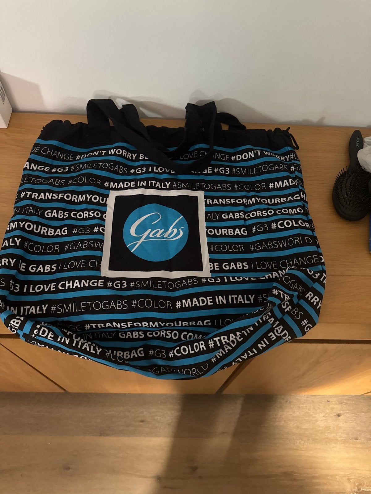 Nieuwe Gabs katoenen tas met aanrijgkoord, Ophalen of Verzenden, Nieuw, Zwart, Shopper