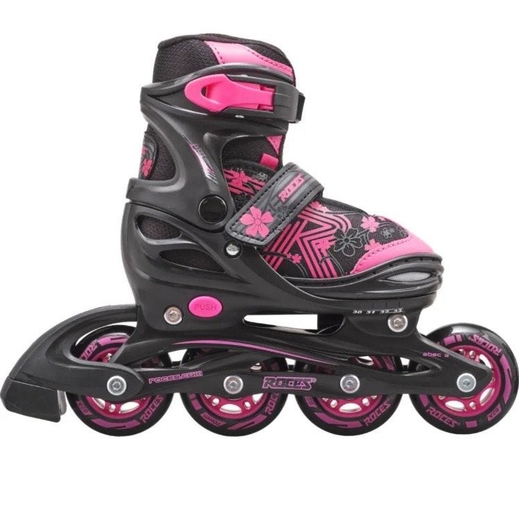 Roces verstelbare inline skates - Zwart/Roze (Maat 38-41), Kinderen en Baby's, Ophalen of Verzenden, Verstelbaar, Zo goed als nieuw