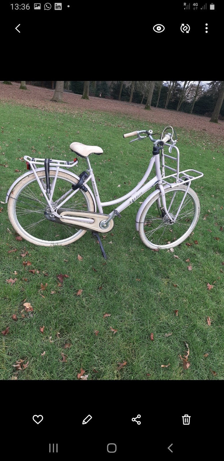 omafiets 28" met voorrekje en versnellingen, Fietsen en Brommers, 56 cm of meer, Ophalen of Verzenden, Gebruikt, Versnellingen