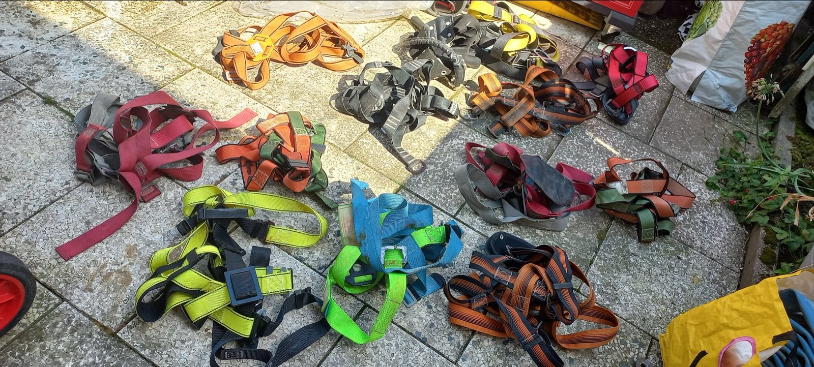Valbeveiliging / valharnas met vallijn, Ophalen, Gebruikt, Klimsport-accessoire