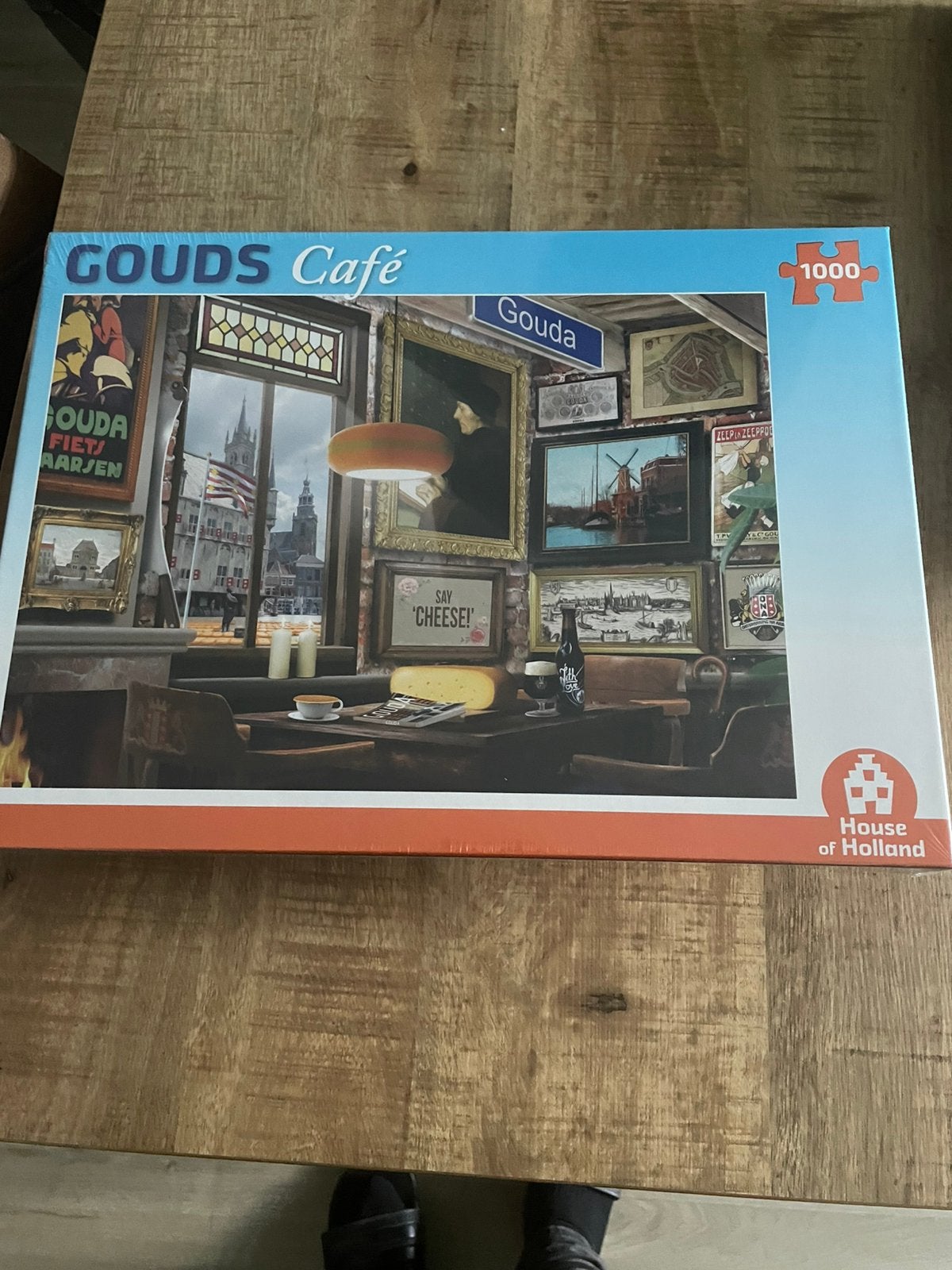 Puzzel GOUDS cafe Gouda NIEUW, Ophalen of Verzenden, 500 t/m 1500 stukjes, Nieuw