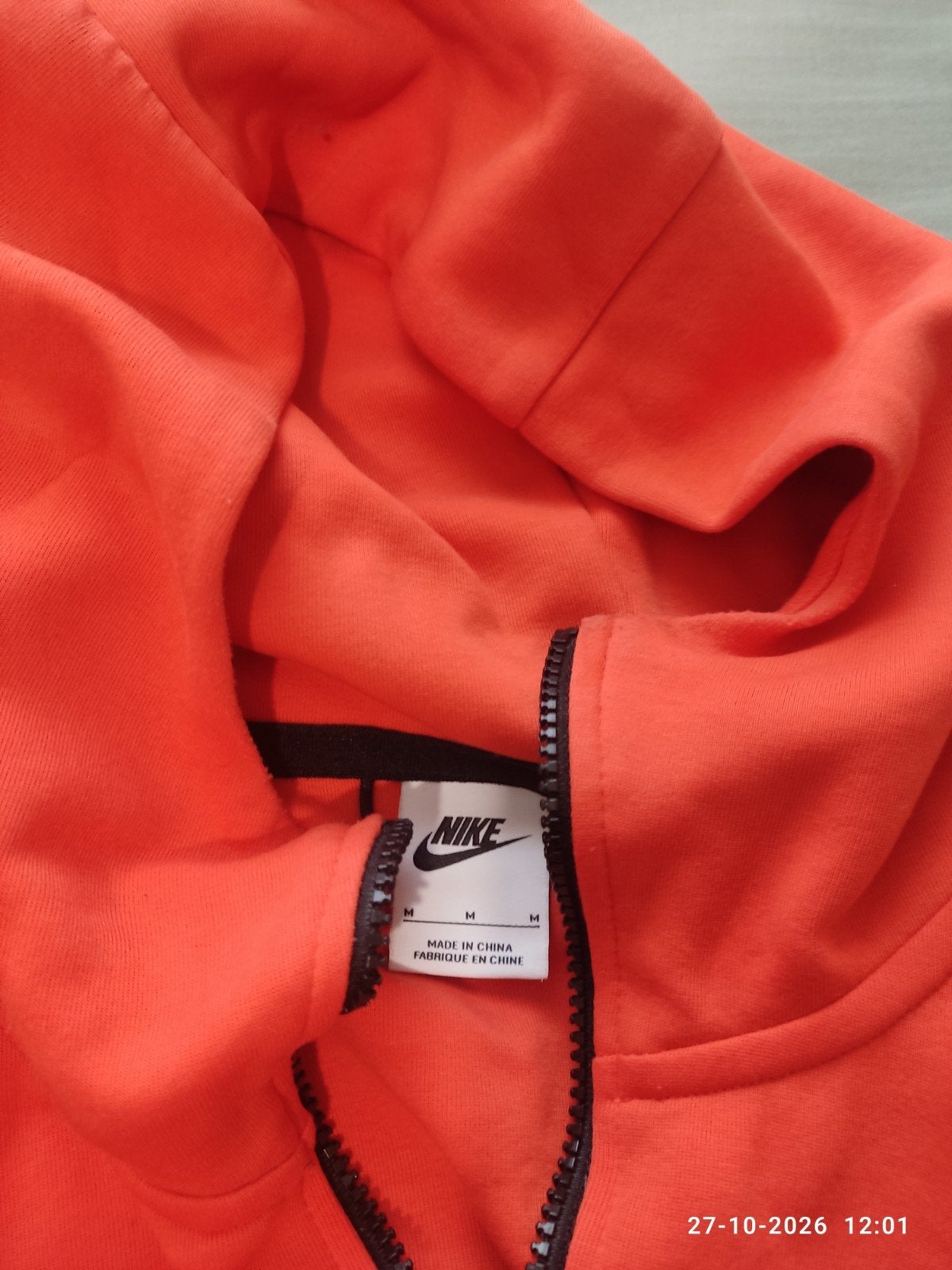Nike Tech Fleece Hoodie Oranje/Zwart Maat M, Ophalen, Maat 48/50 (M), Nike, Oranje