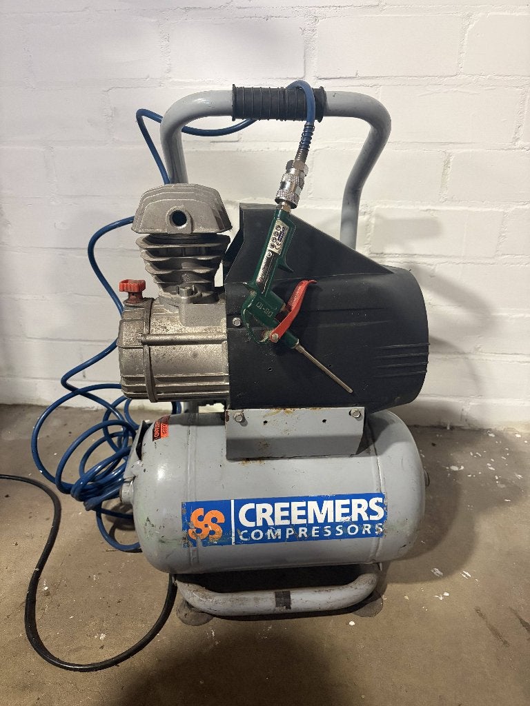 Creemers Compressors Mobiel 105/10., Doe-het-zelf en Verbouw, Compressors, Ophalen, Gebruikt, Minder dan 200 liter/min, Mobiel