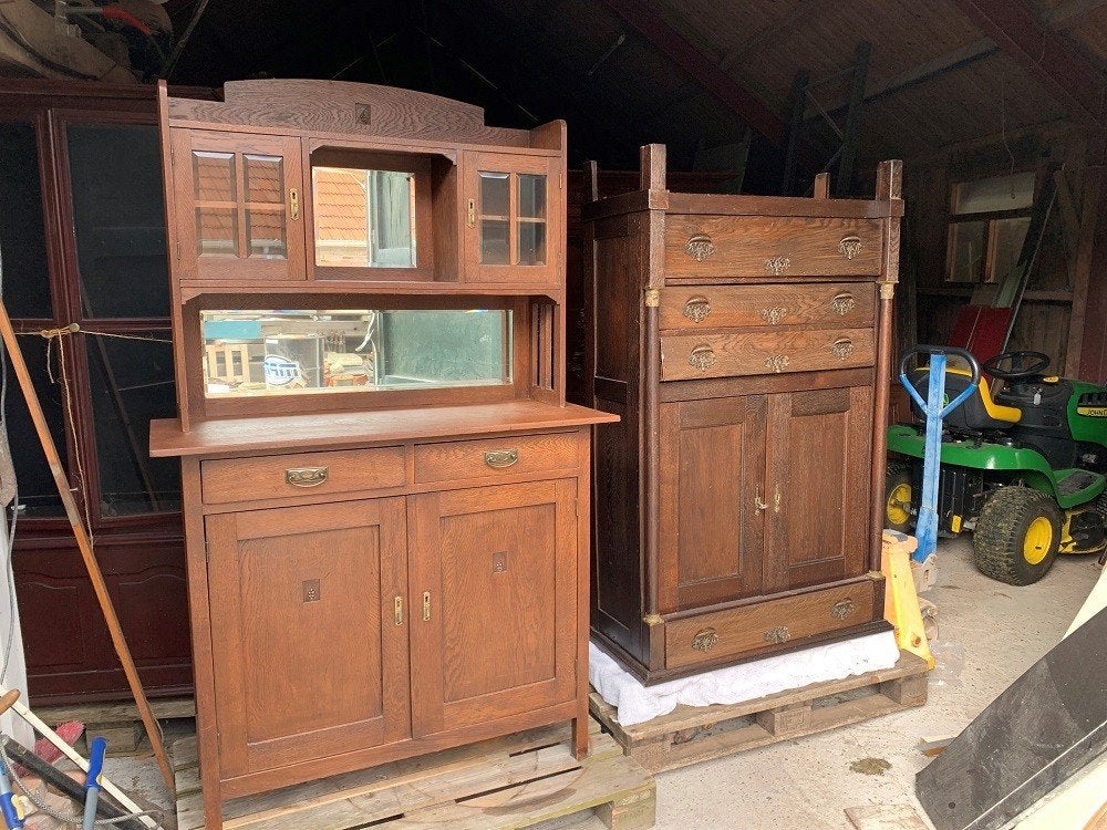 Buffetkast + kabinet, Antiek en Kunst, Antiek | Meubels | Kasten, Ophalen