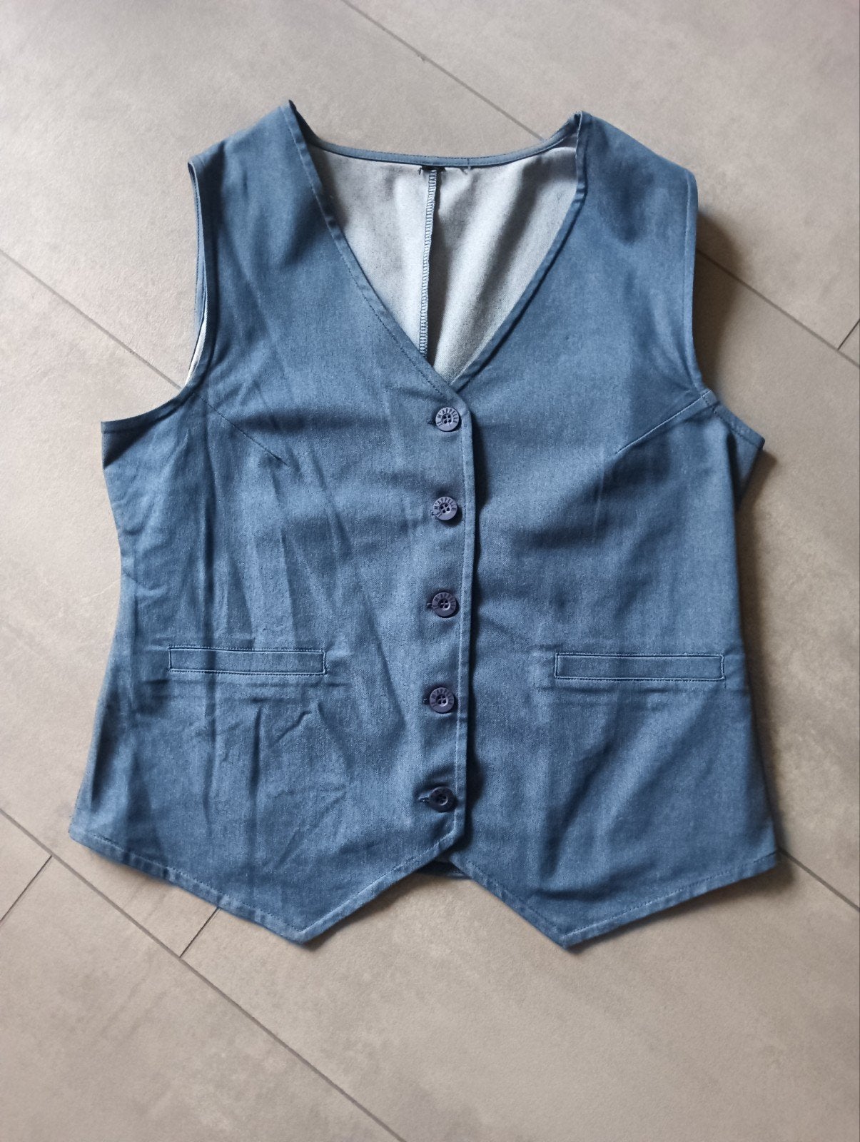 Gilet dames, Ophalen, Zo goed als nieuw, Maat 42/44 (L), Blauw