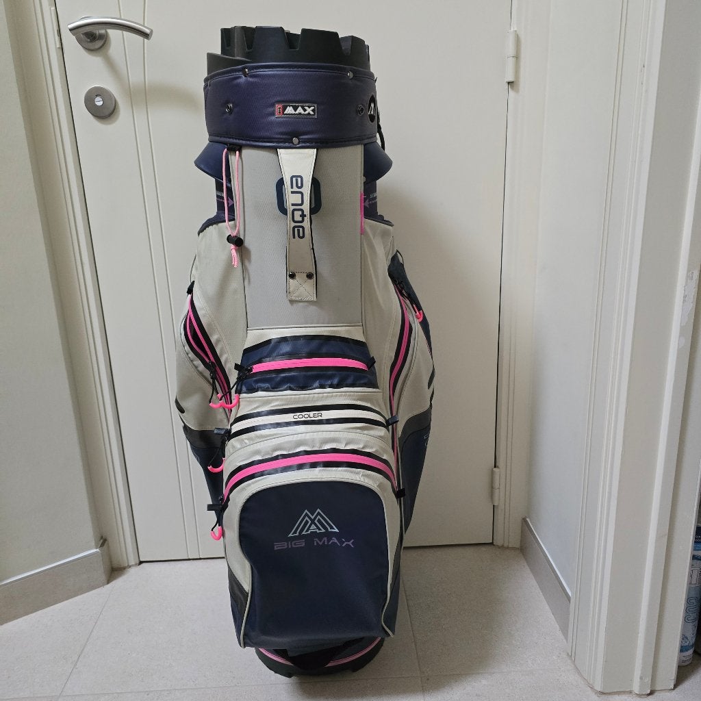 Big Max Aqua Silencio4 Waterdichte golftas blauw/wit/fuchsia, Ophalen, Gebruikt, Tas, Overige merken