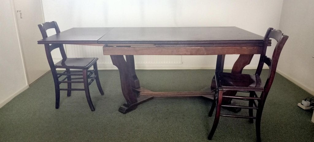 Art deco eettafel, Huis en Inrichting, Ophalen, Gebruikt, 50 tot 100 cm, 150 tot 200 cm