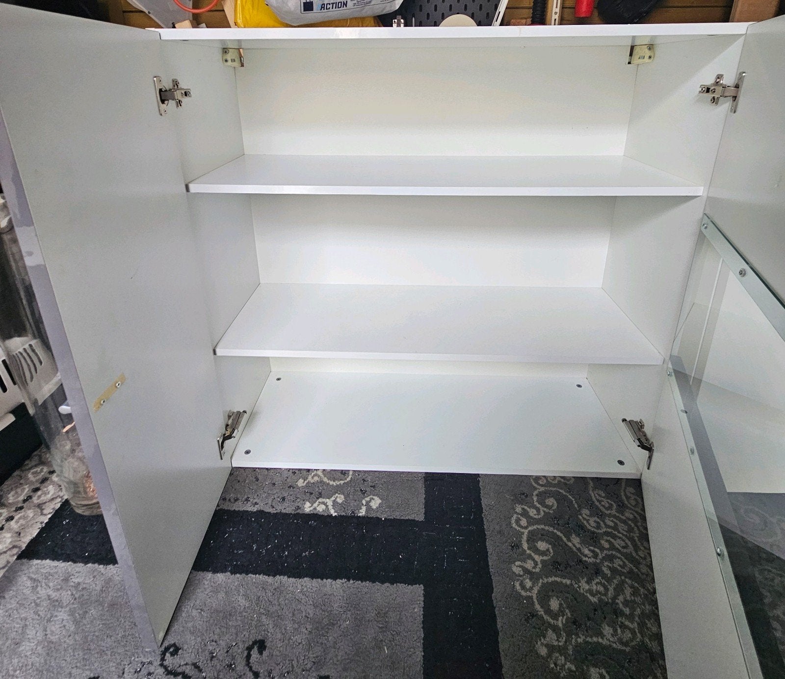 Witte en grijze kasten voor woonkamer, Ophalen, Zo goed als nieuw