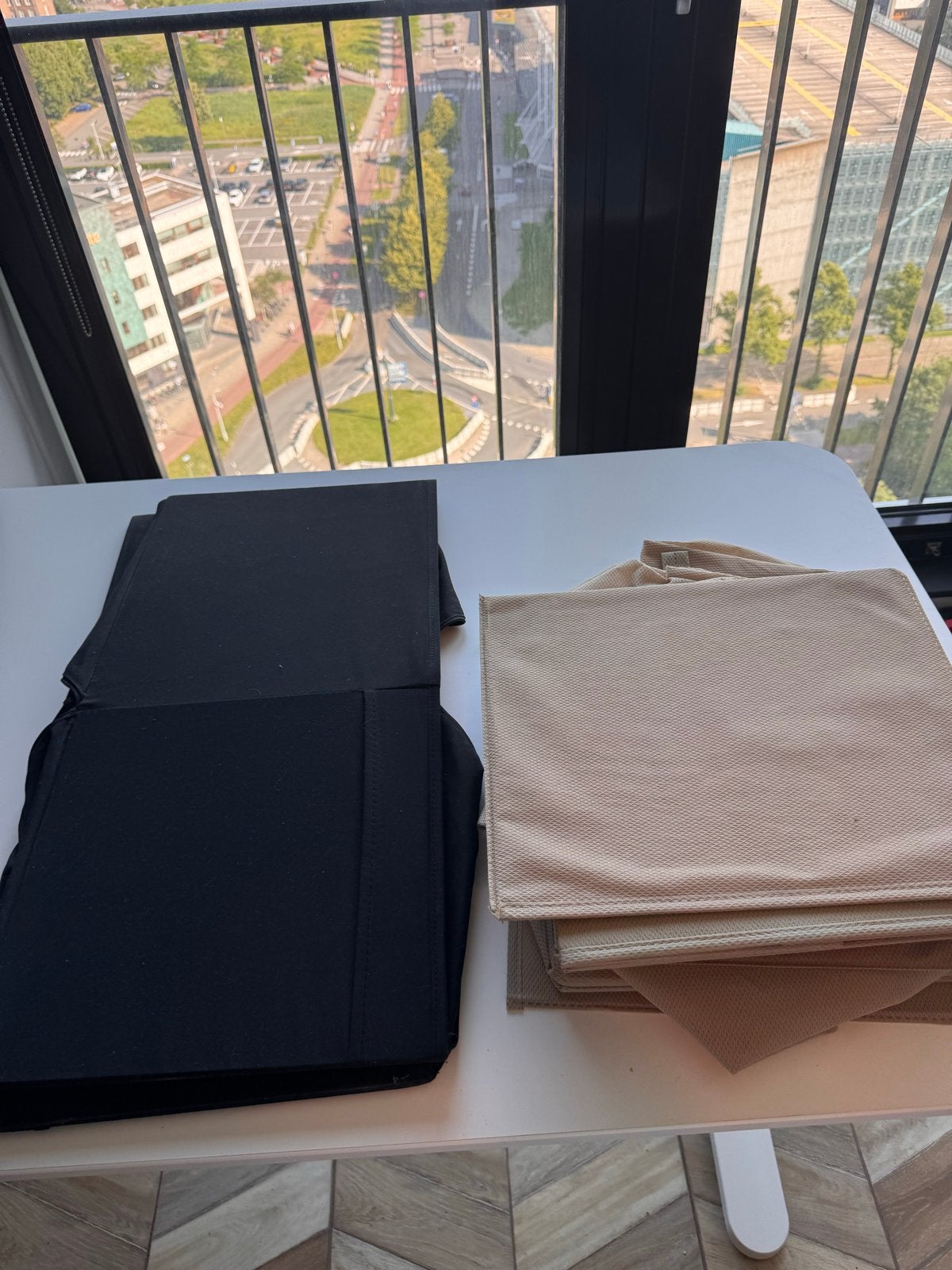 Opvouwbare dozen voor IKEA Kallax - Zwart en Beige, Ophalen, Gebruikt
