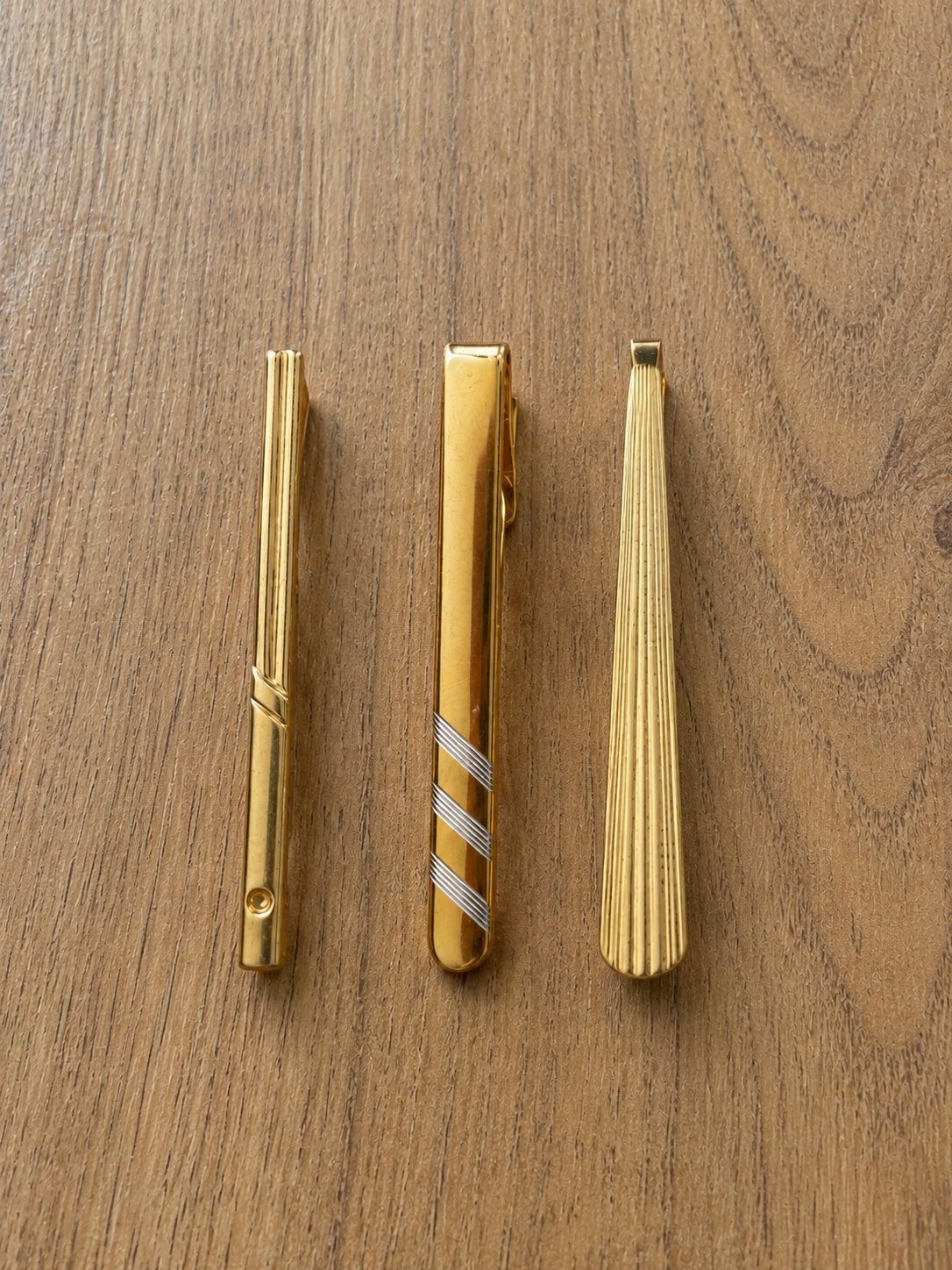 3 Doublé Verguld Gouden Dasclips, Ophalen of Verzenden, Gebruikt, Goud, Verguld