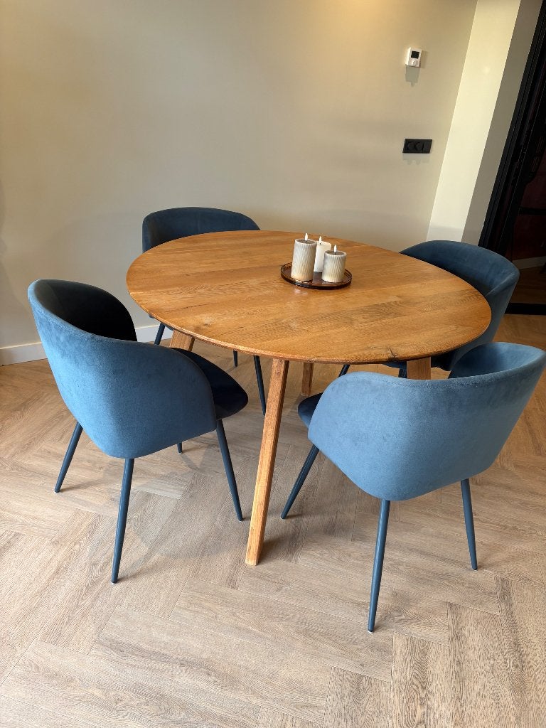 Eetkamertafel, Ophalen, Zo goed als nieuw, Vier personen, 100 tot 150 cm
