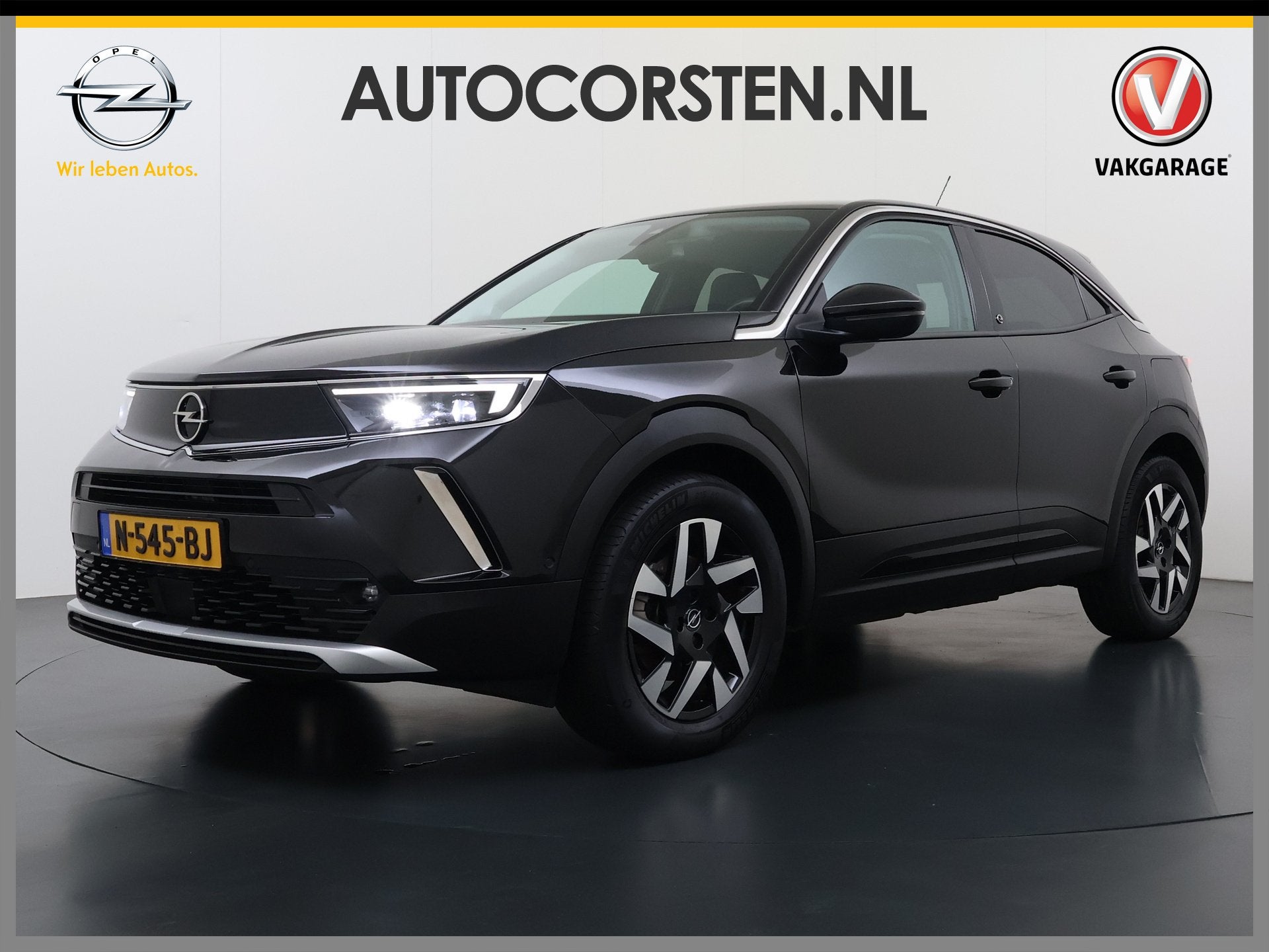 Opel Mokka-e 136PK Automaat Adap.Cruise Warmtepomp Leder 360, Auto's, Dealer onderhouden, 136 pk, Zwart, 405 min