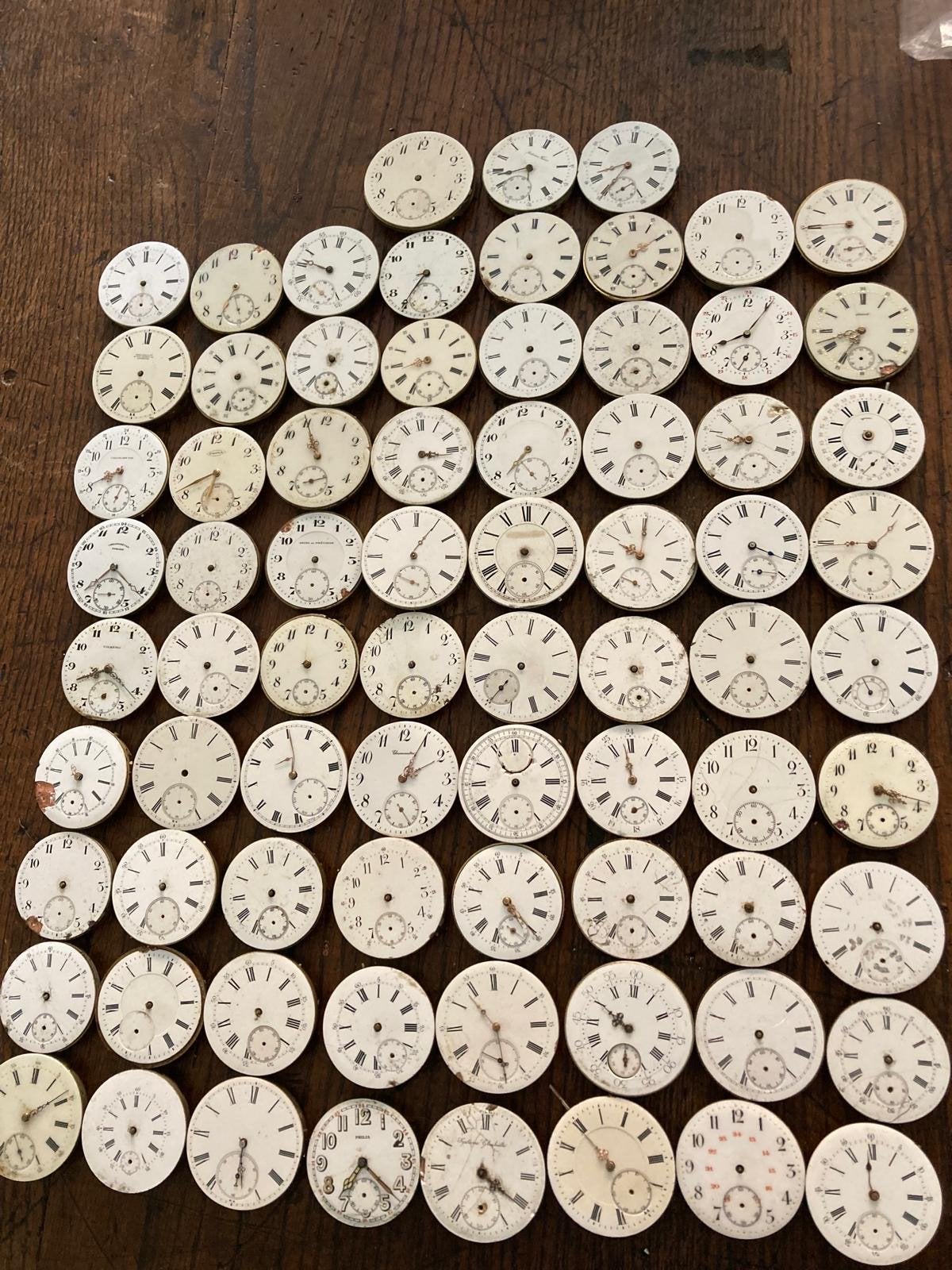 75 Zakhorloge Uurwerken, Herenformaat met Wijzerplaat, Ophalen of Verzenden, Overige materialen, Overige typen