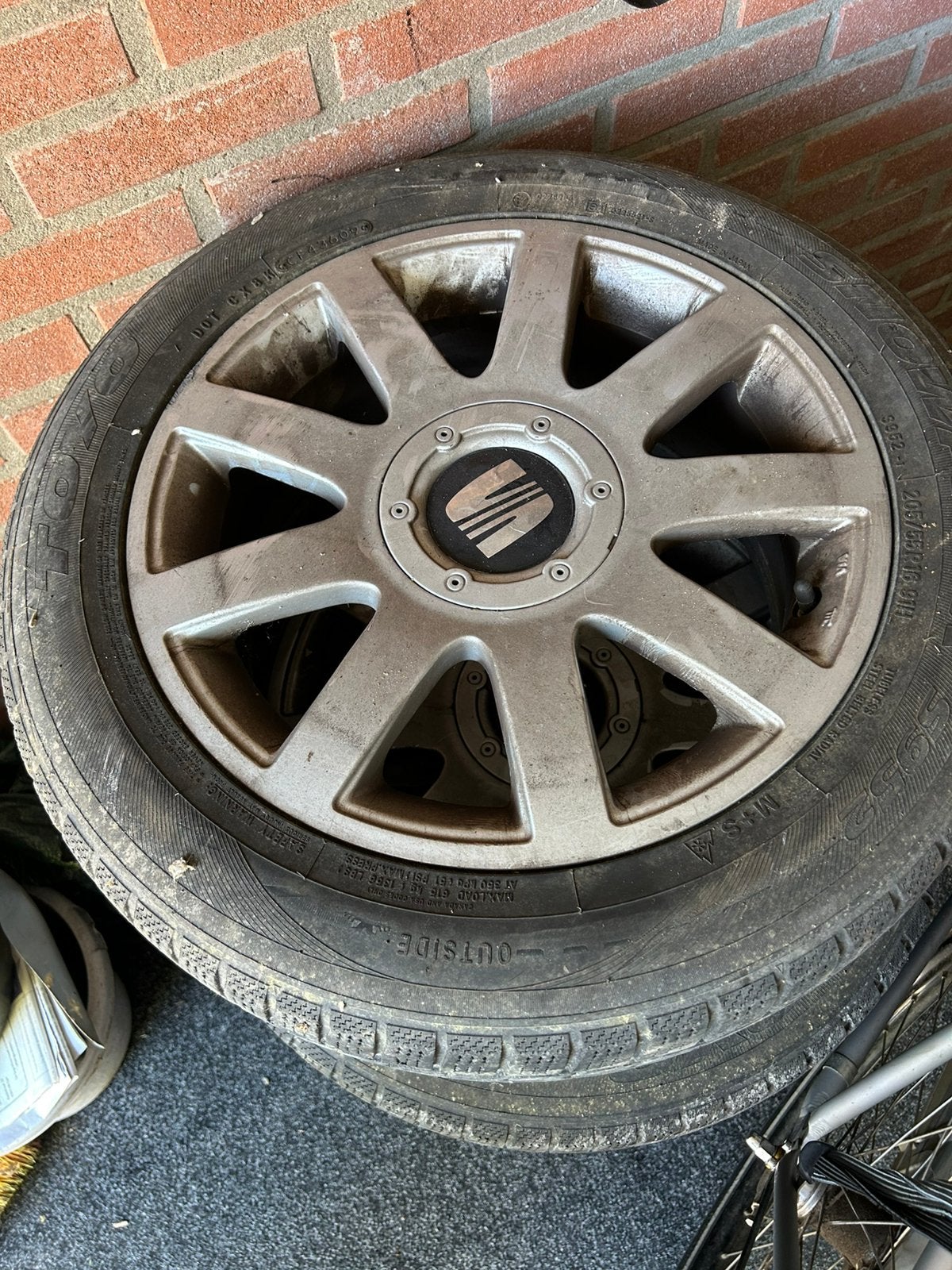 Velgen met winterbanden, Ophalen, Gebruikt, 16 inch, Banden en Velgen