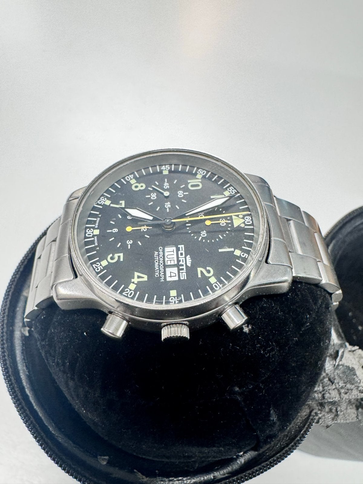 Fortis Grenchen Automatische Chronograaf Horloge, Overige merken, Gebruikt, Staal, Polshorloge