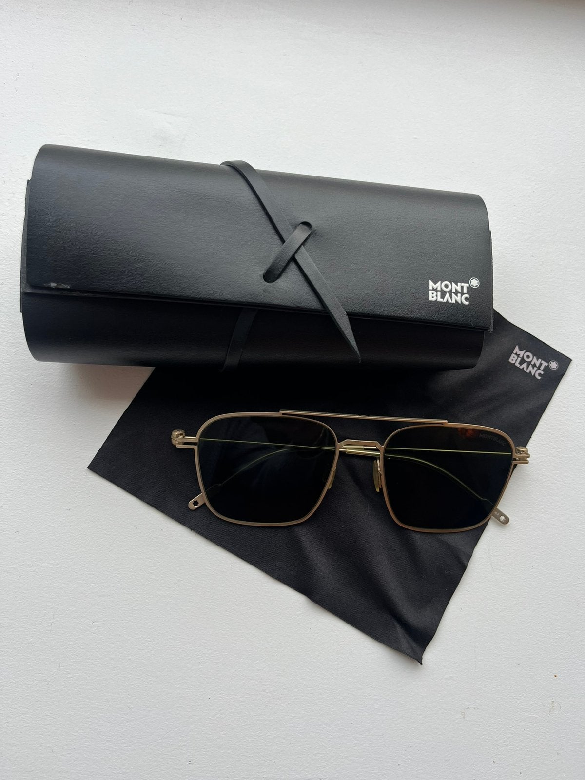 Montblanc MB0173S zonnebril Groen glas, Ophalen of Verzenden, Zo goed als nieuw, Groen, Overige merken