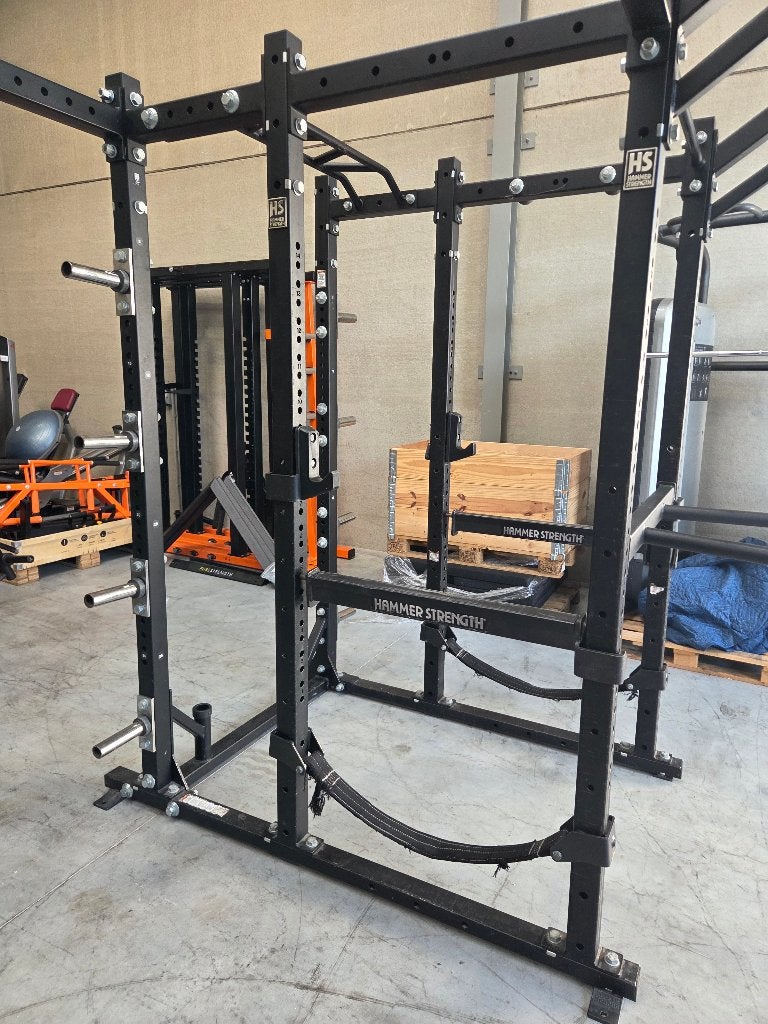 Zeer compleet Hammer Strength HD Athletic power rack, Ophalen, Gebruikt, Benen, Overige typen