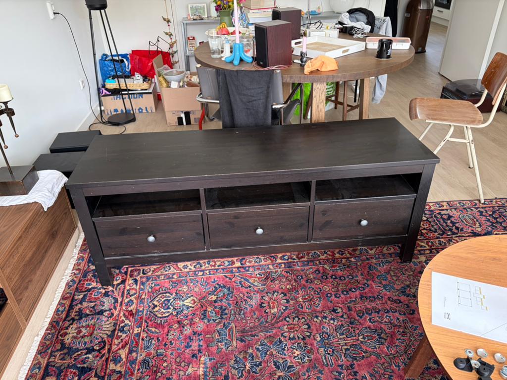 Vintage Ikea (hemnes) TV bench, Ophalen, 25 tot 50 cm, 100 tot 150 cm, Minder dan 100 cm