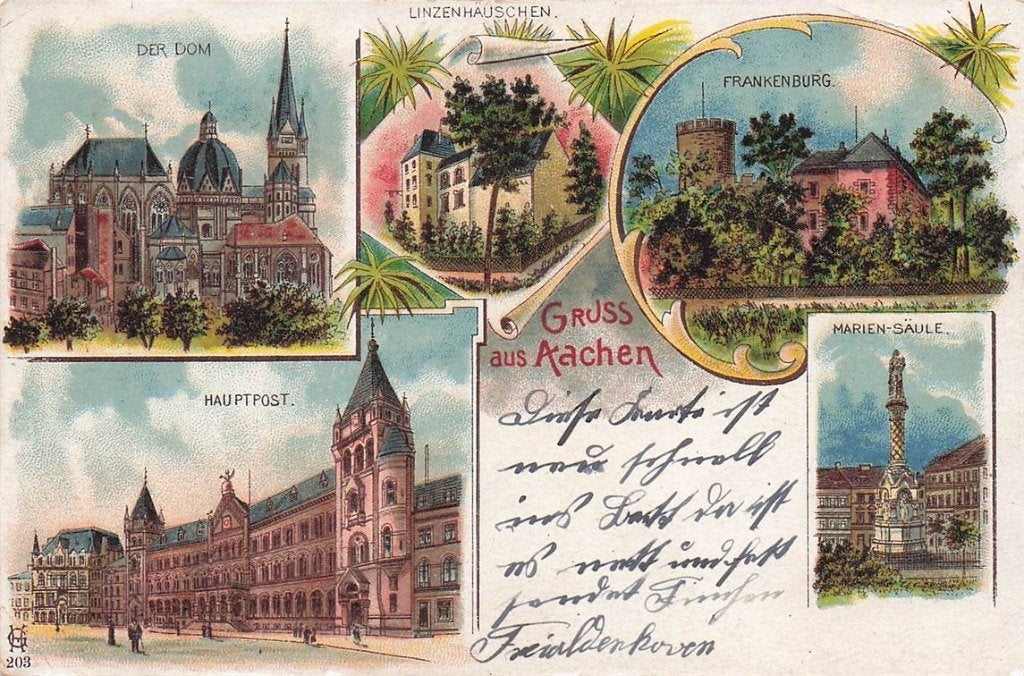 702-164-029 Aachen, Verzenden, Voor 1920, Duitsland