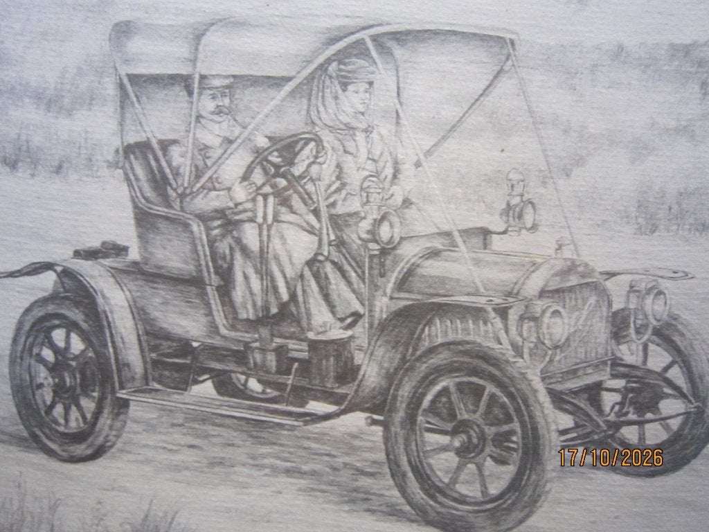 DER OPEL DOKTORWAGEN, 1909, mooie tekening ???, Ophalen, Tekening