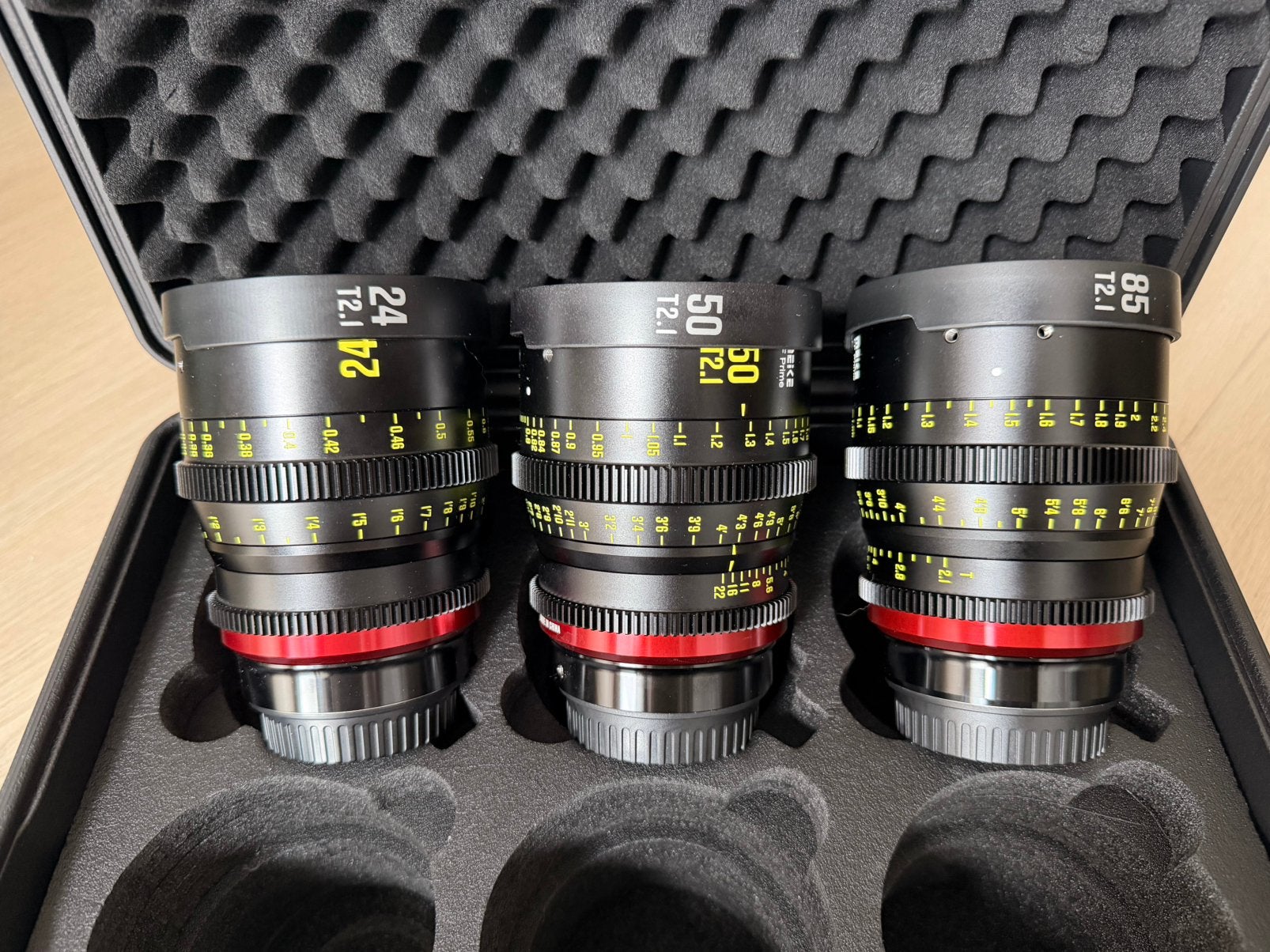 Meike FF T 2.1 cinema lens kit - EF mount, Ophalen of Verzenden, Zo goed als nieuw