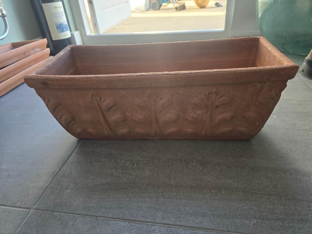 Vintage italiaanse plantenbak, Tuin en Terras, Ophalen, Gebruikt, Rechthoekig, Steen