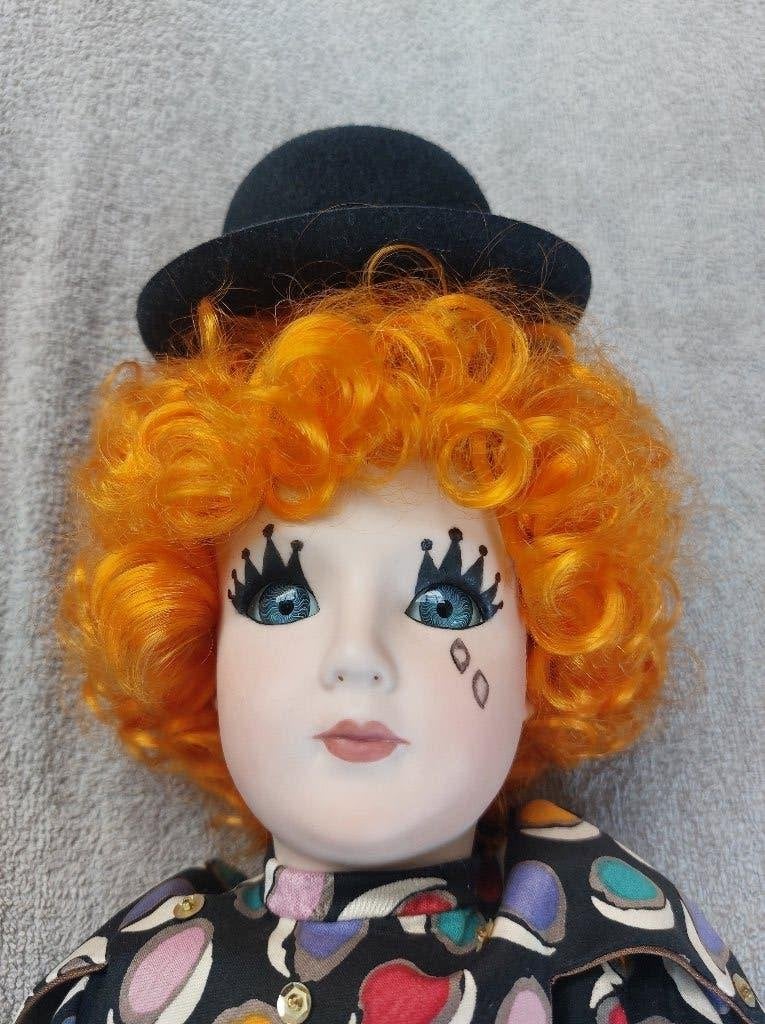Handgemaakte pop: Clowntje, Verzamelen, Poppen, Ophalen of Verzenden, Zo goed als nieuw, Pop