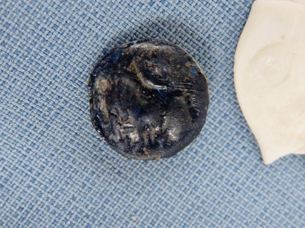 Romeinse rijk - zegel met leeuw in glas 1e - 2e eeuw A.D., Ophalen of Verzenden